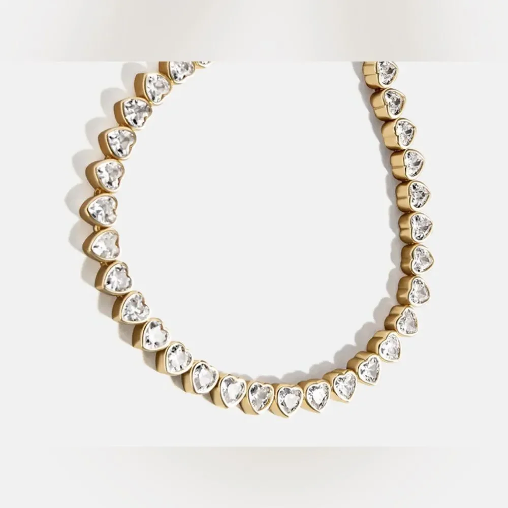 Heart tennis bracelet Q178